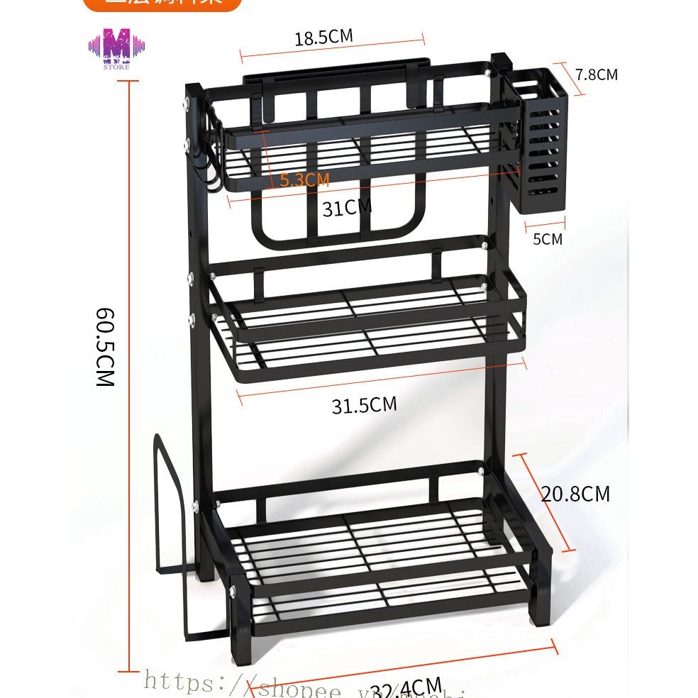 Kệ Để Gia Vị Nhà Bếp Thế Hệ Mới MGK23