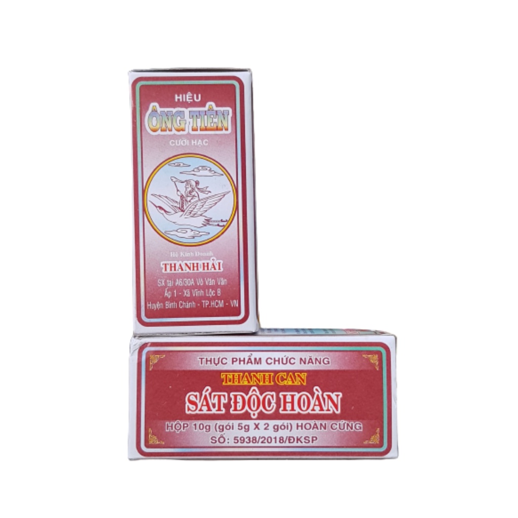 THANH CAN SÁT ĐỘC HOÀN - Hiệu Ông Tiên, hộp 2 gói x 5g, hỗ trợ khi bị mẫn ngứa, mề đay, mụn nhọt, táo bón..