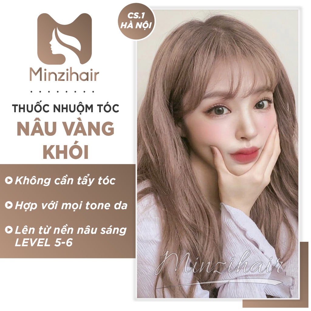 Thuốc Nhuộm Tóc Nâu Vàng Khói - Lên Từ Nền Nâu Không Tẩy | Miinzihair HN