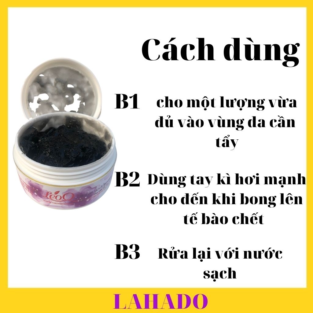 Tẩy tế bào chết body toàn thân than hoạt tính LeoQ 200ml