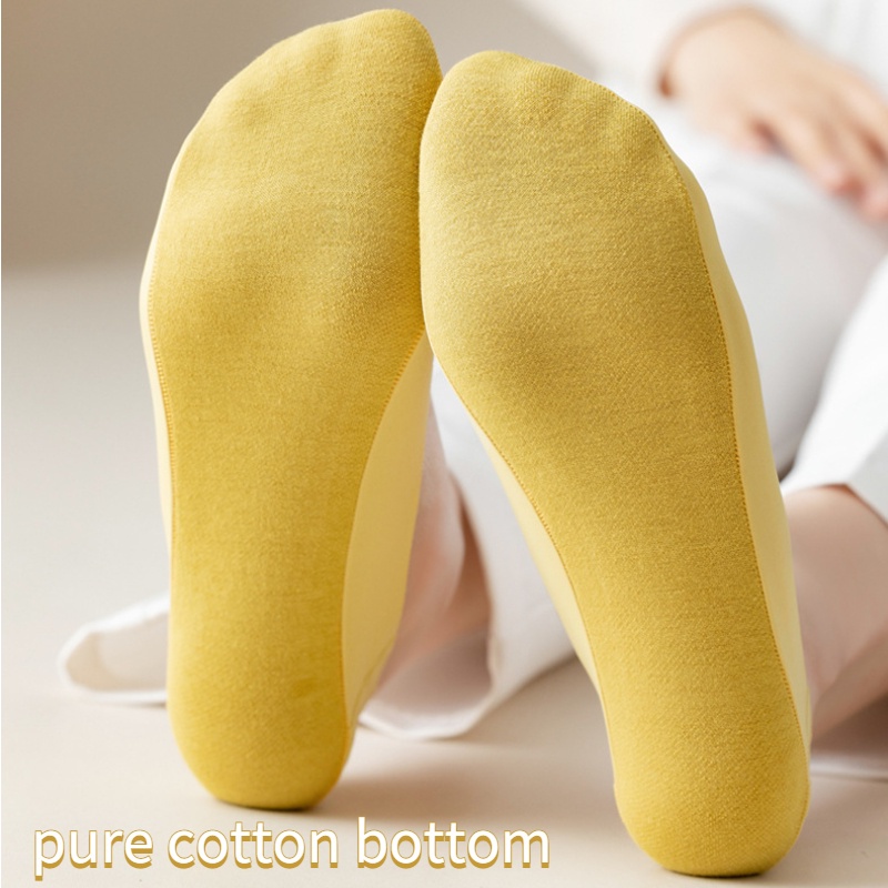 Vớ Thuyền Bằng Lụa Lạnh Mỏng Nhẹ Chống Trượt Thời Trang Dành Cho Nữ