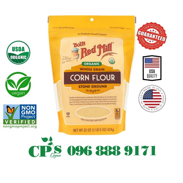 Bột ngô hữu cơ Bob's Red Mill - 624g