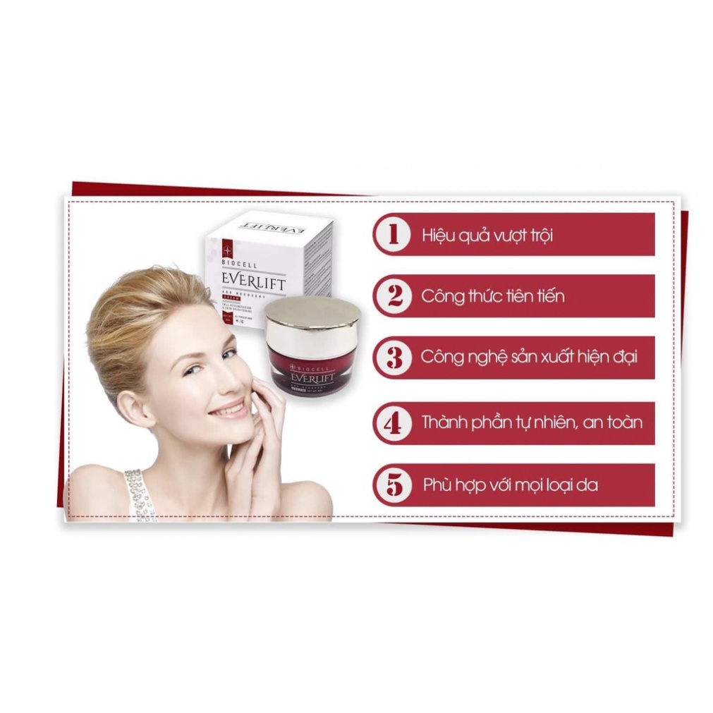 Everlift Cream Kem Chống Lão Hóa Dưỡng Trắng Và Làm Đẹp Da Bí Quyết Không Tuổi Dành Cho Phái Đẹp