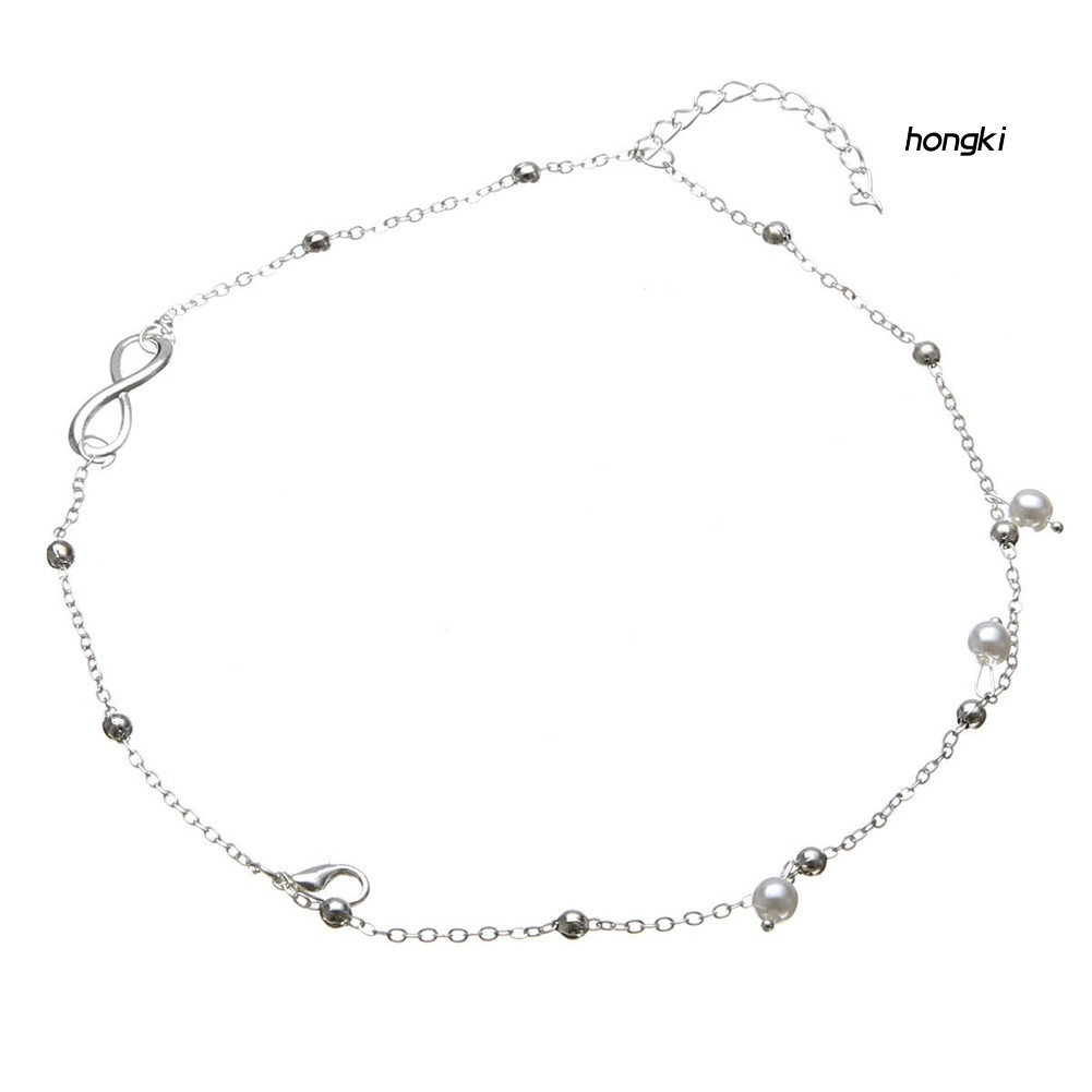 INFINITY Lắc Chân Hai Lớp Đính Hạt Thời Trang Dành Cho Nữ