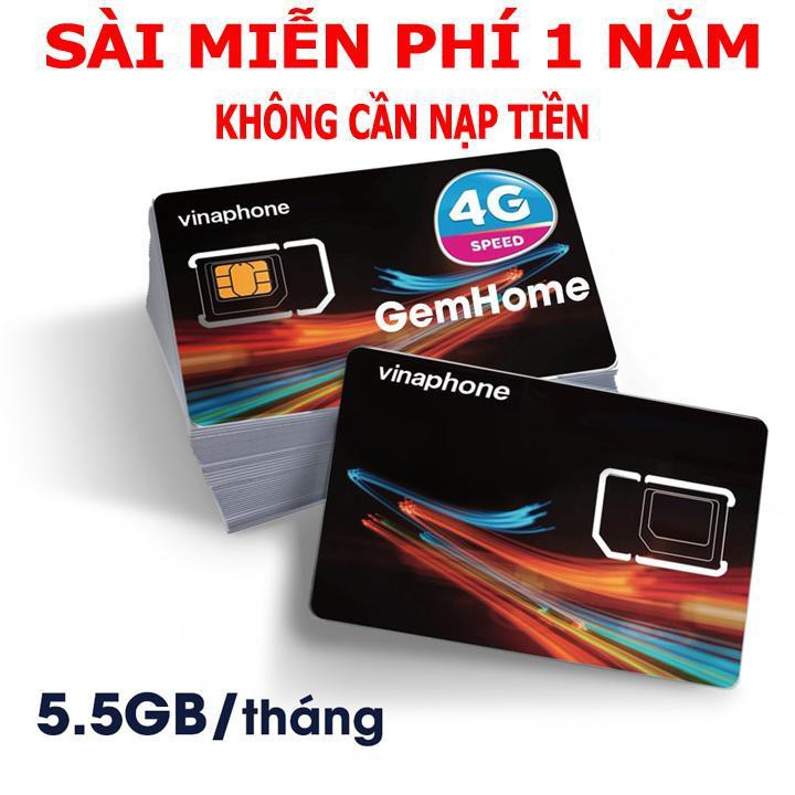 Sim 4G Vinaphone D500 miễn phí 1 năm  data không nạp tiền