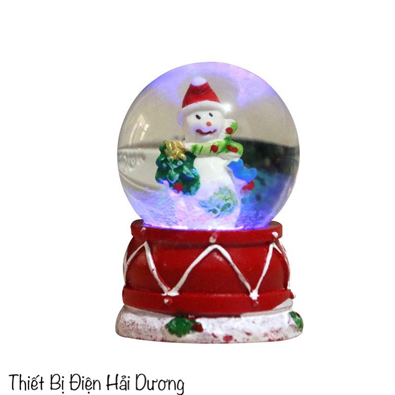 [Quà Tặng Giáng Sinh] 6 mẫu Quả cầu tuyết mini có đèn ông già noel - người tuyết - cây thông ( tặng pin ) Có video | BigBuy360 - bigbuy360.vn