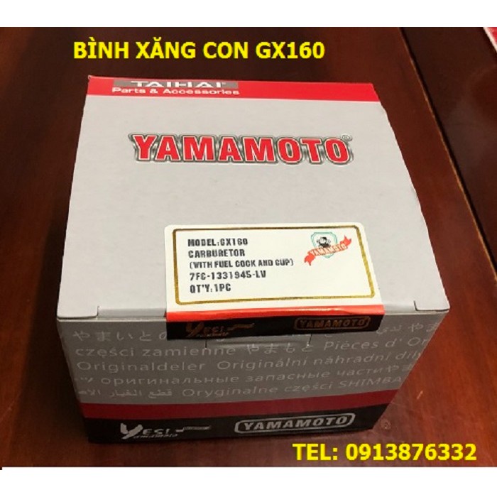 Bình xăng con máy 5HP 6HP GX160, GX200, GX120, GX140 168F 170F