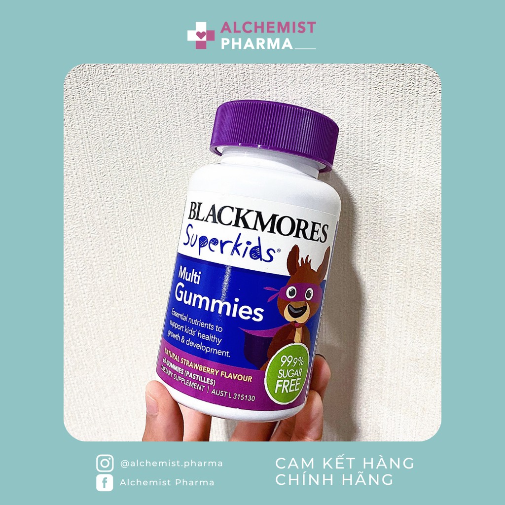 KẸO DẺO BỔ SUNG VITAMIN TỔNG HỢP CHO BÉ TRÊN 2 TUỔI BLACKMORES SUPERKIDS MULTI GUMMIES 60 VIÊN