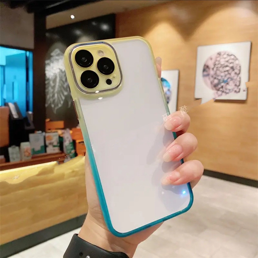 Ốp Điện Thoại TPU Màu Gradient Cho iPhone 13 pro max 12 12pro 12 pro max 7 8 plus xs / x XR xs max 11 11 pro 11 pro max