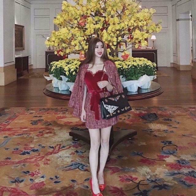 Pass set váy dạ size S
