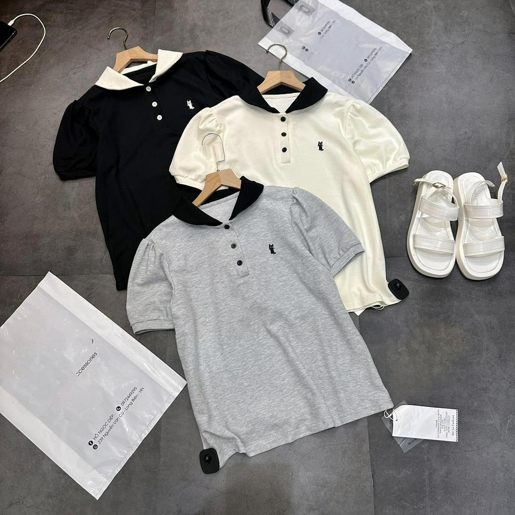 Áo polo cổ sen