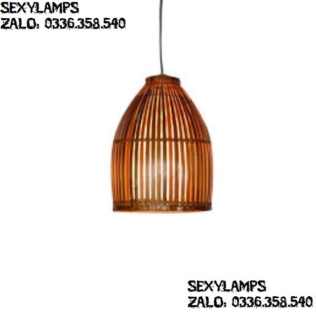 ĐÈN THẢ MÂY TRE DÁNG NƠM VÒM (TẶNG BÓNG LED)