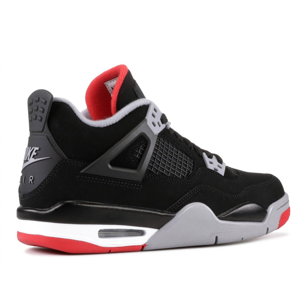 Giày Sneaker Jordan 4 Đen Đỏ - Giày Thể Thao JD4 Fire Red Bred High Quality Nam, Nữ Bản Đẹp Giá Tốt Đầy Đủ Box Bill