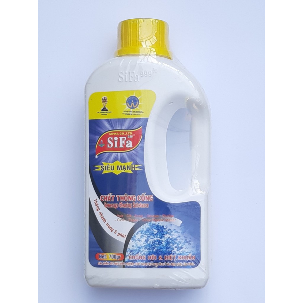 COMBO 2 chai thông cầu thông cống cực mạnh 700ml Siêu mạnh 5 phút ZIFAT-SIFA , giải pháp thông tắc cầu cực nhanh