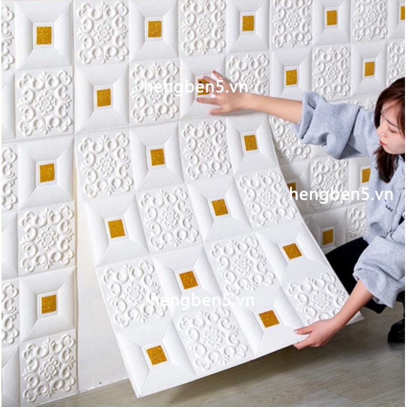 Miếng dán tường bằng xốp tự dính cách âm chống thấm nước và ẩm mốc cho phòng ngủ | BigBuy360 - bigbuy360.vn
