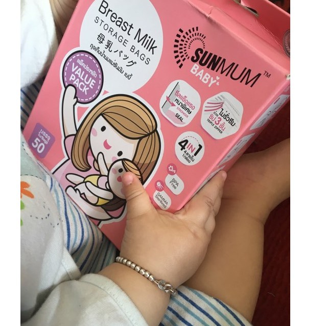 Túi trữ sữa SunMum Thái Lan 50pcs (Mẫu mới)