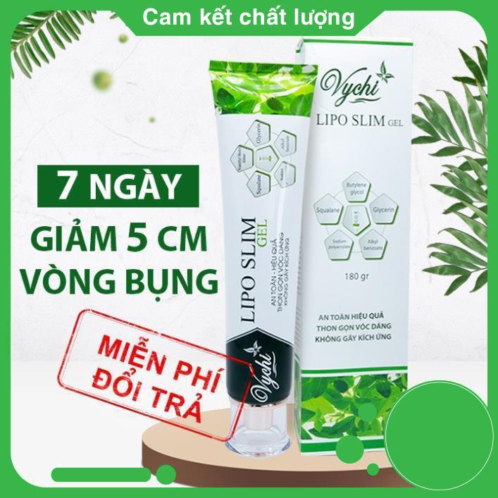 Kem tan mỡ bụng Lipo Slim - Vychi, Kem giảm mỡ bụng sau sinh chiết xuất 100% thiên nhiên lành tính và an toàn