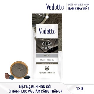 COMBO 6 Mặt nạ đất sét 12g Vedette *SẠCH SÂU DỊU NHẸ*