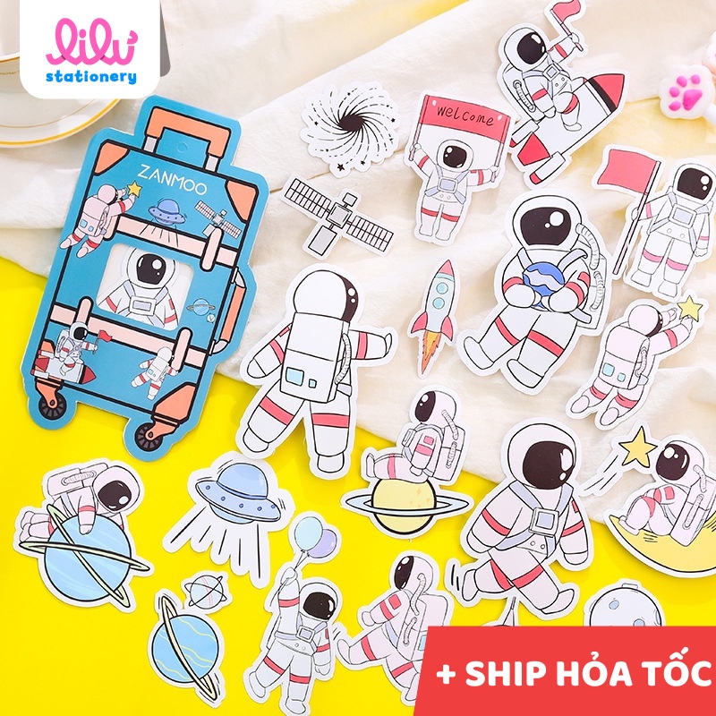 Sticker cute dễ thương dán sổ dán mũ bảo hiểm DIY bullet journal, bàn, tường đồ dùng học tập, vali hành lý K51