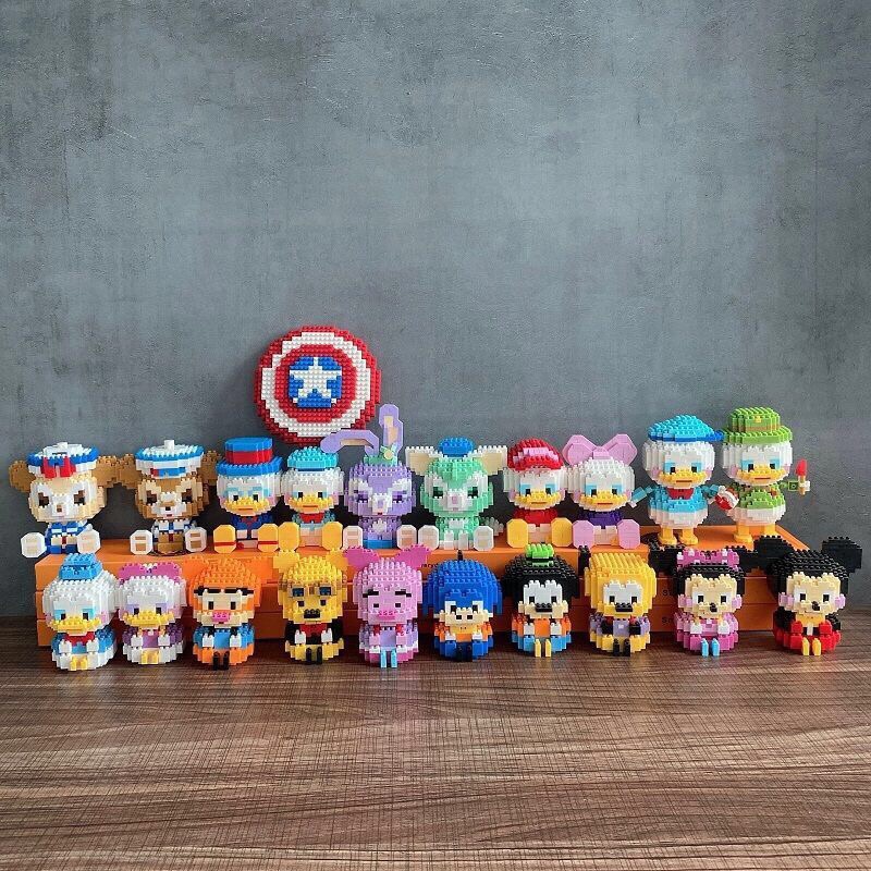 SẴN Lego xếp hình tự lắp ráp mô hình hoạt hình Desnep Mickey Donald dusk Minnie