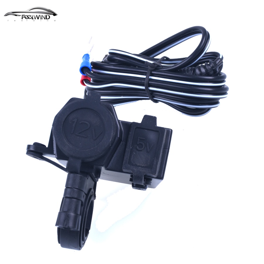 Bật Lửa Điện 12V + Cổng Sạc USB 5V Chống Nước Dành Cho Xe Mô Tô