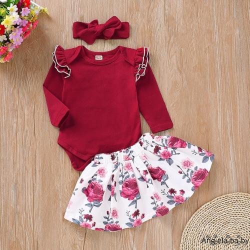 Set đồ 3 món dễ thương cho bé gái sơ sinh