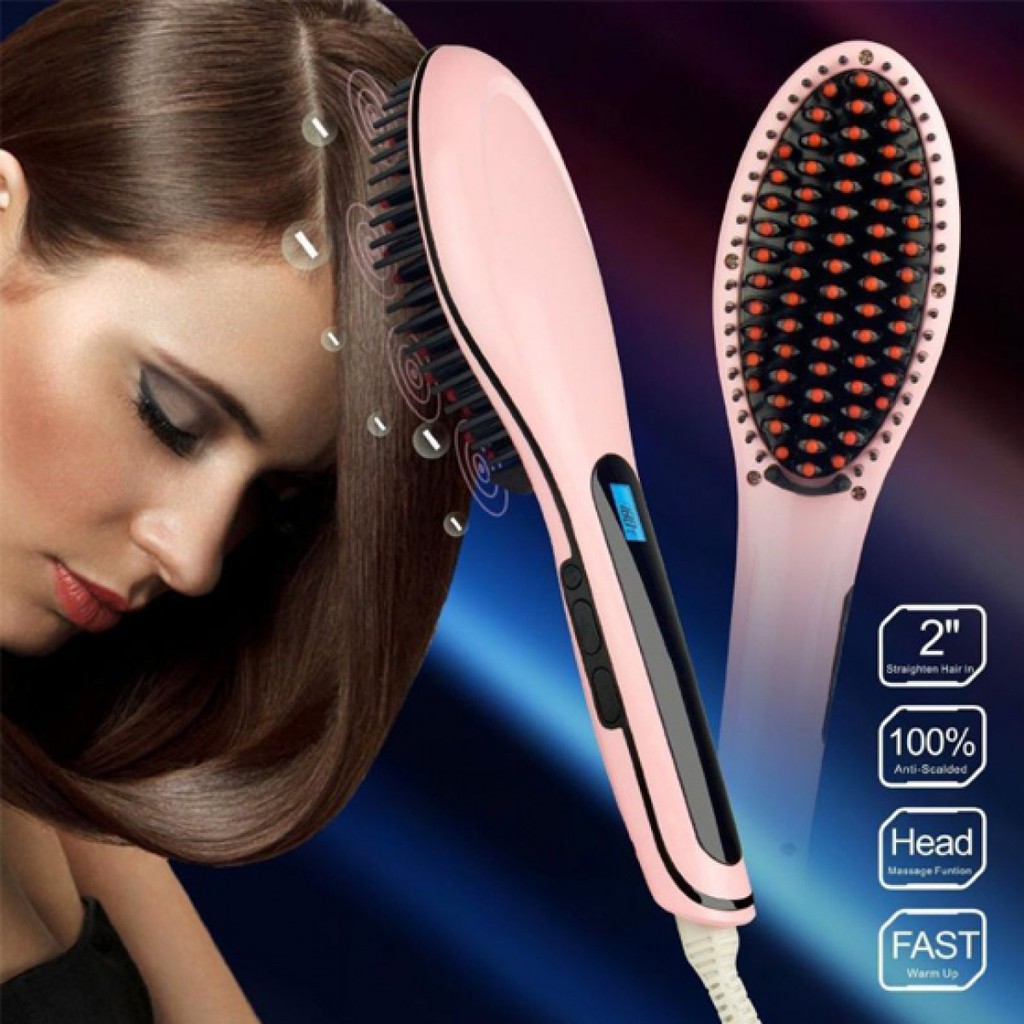 Lược Điện Tự Động Chải Thẳng Tóc Chuyên Nghiệp