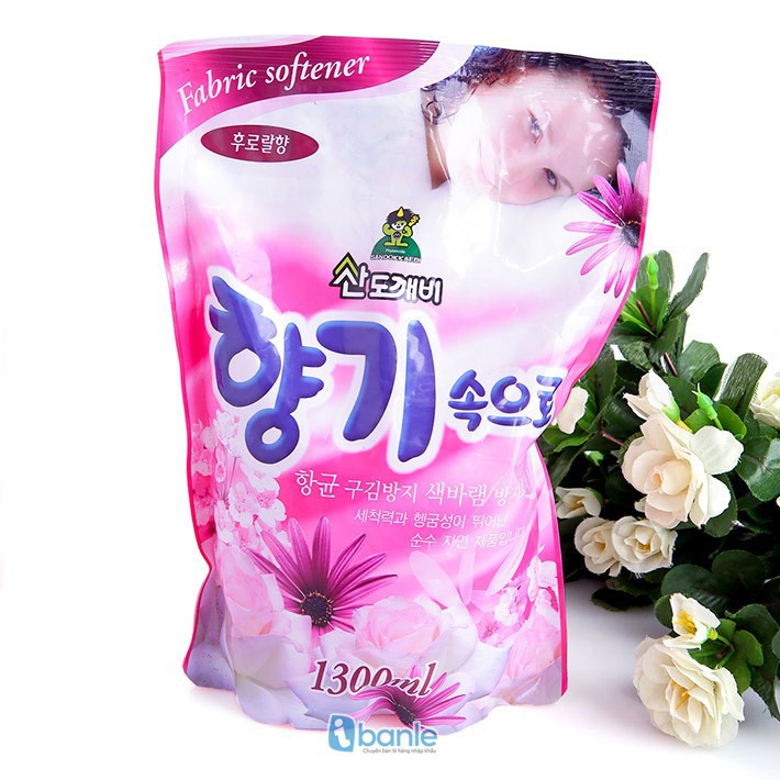 [Mềm mại cho làn da] Nước Xả Vải Sandokkaebi Hàn Quốc 1,3L (nhập khẩu Hàn Quốc phân phối bởi Hando)