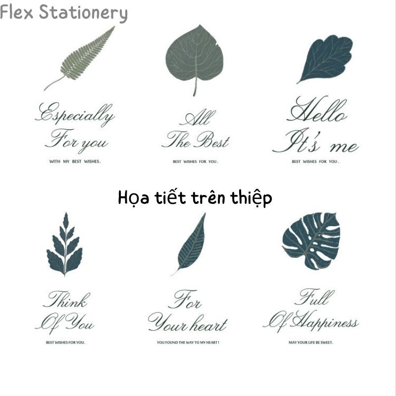 THIỆP QUÀ TẶNG, CẢM ƠN, PHONG CÁCH VINTAGE CỔ ĐIỂN HÌNH LÁ
