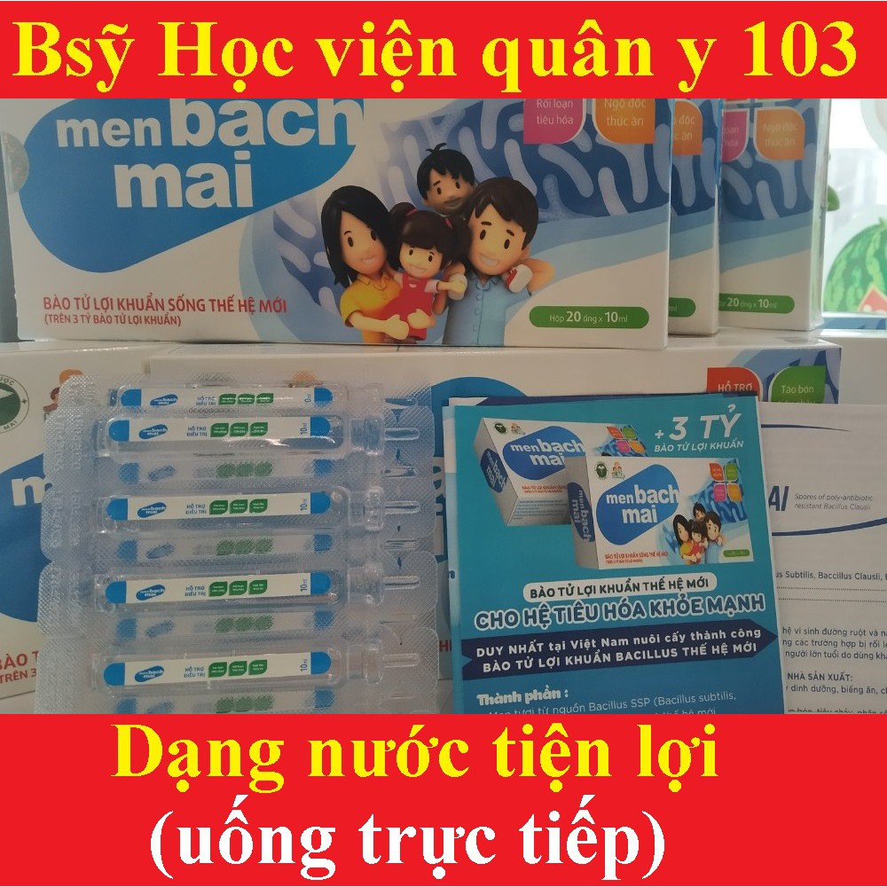 Men sống bạch mai thế hệ mới (dùng cho táo bón,tiêu chảy,kém ăn chậm lớn,men Gold vi sinh)