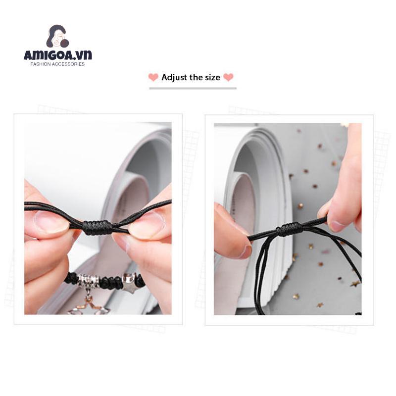 ✨✨Set 3 Vòng Tay May Mắn Dạ Quang Mặt Trăng / Hoa Thời Trang Cho Cặp Đôi