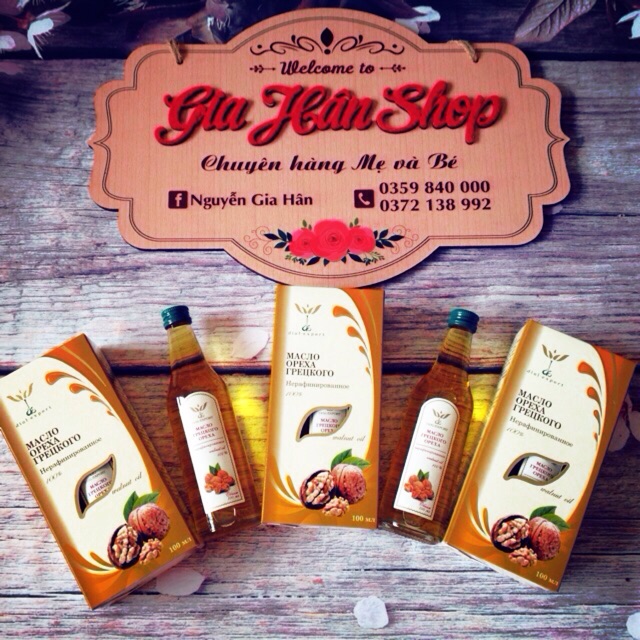 (Date mới) Dầu óc chó Nga 100ml