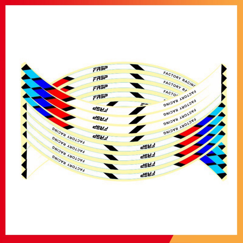 Tem Chỉ Phản Quang cho mâm xe  kiêu motor sport, performance,yamaha