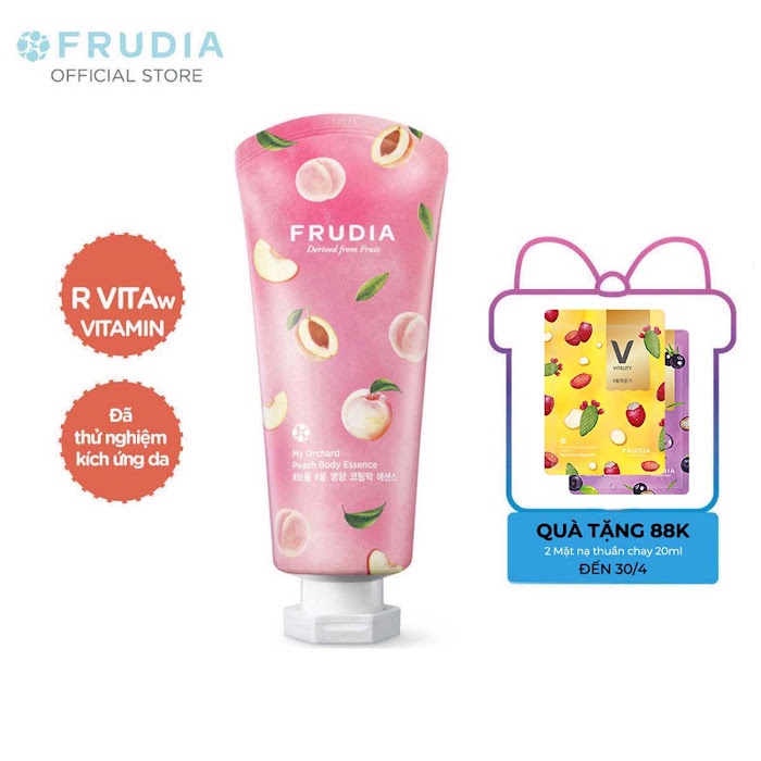 [Tặng 88k] Tinh Dầu Dưỡng Thể Chiết Xuất Từ Trái Đào Frudia My Orchard Peach Body Essence 200ml