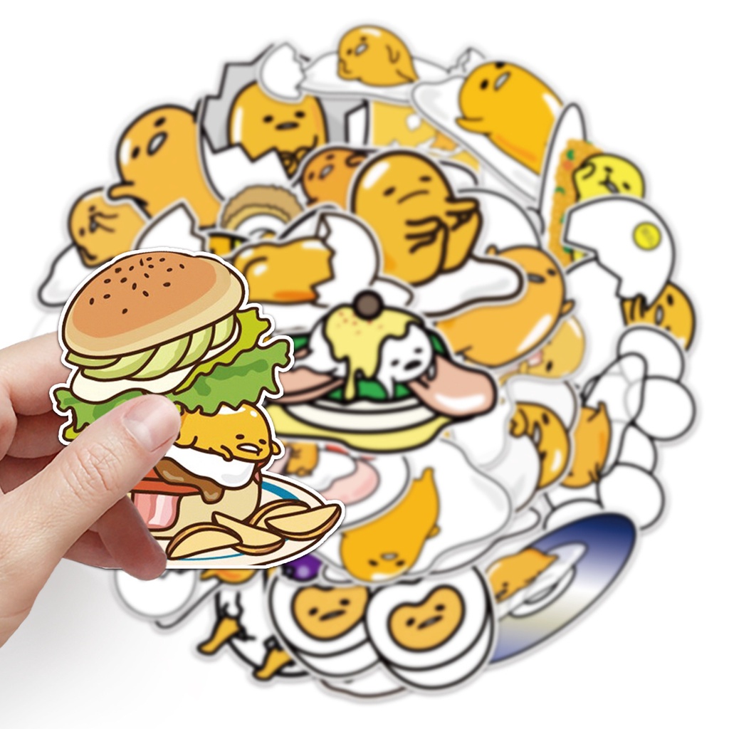 Set 50 Miếng Dán Trang Trí dễ thương Chống Thấm Nước dán mũ bảo hiểm, vali, laptop, ván trượt 112