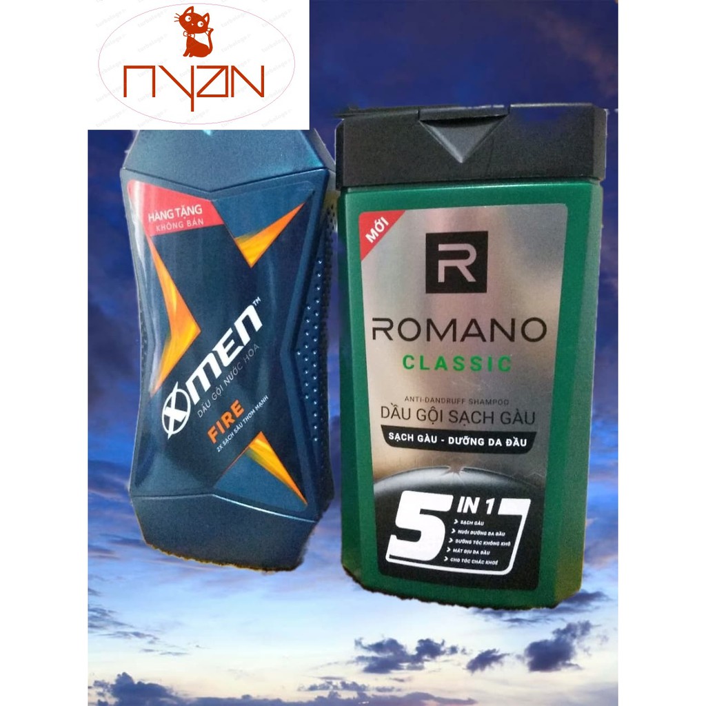 Giảm giá sốc dầu gội nam chai nhỏ X men Romano 150g