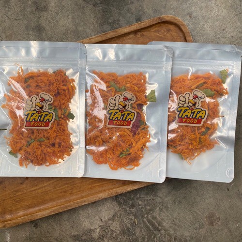 Khô Gà Lá Chanh, Túi zip 100g, Khô Gà TATA Food loại ngon, xé cay, đồ ăn vặt hảo hạng | BigBuy360 - bigbuy360.vn
