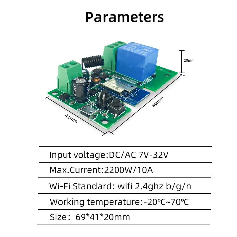 Module điều khiển Tuya  mở khoá cổng, cửa, khoá nam châm điện RFID qua điện thoại GOOGLE HOME