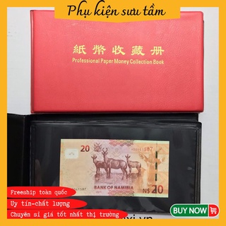 Album đựng tiền giấy mini có sẵn 20 phơi 1 ngăn đen