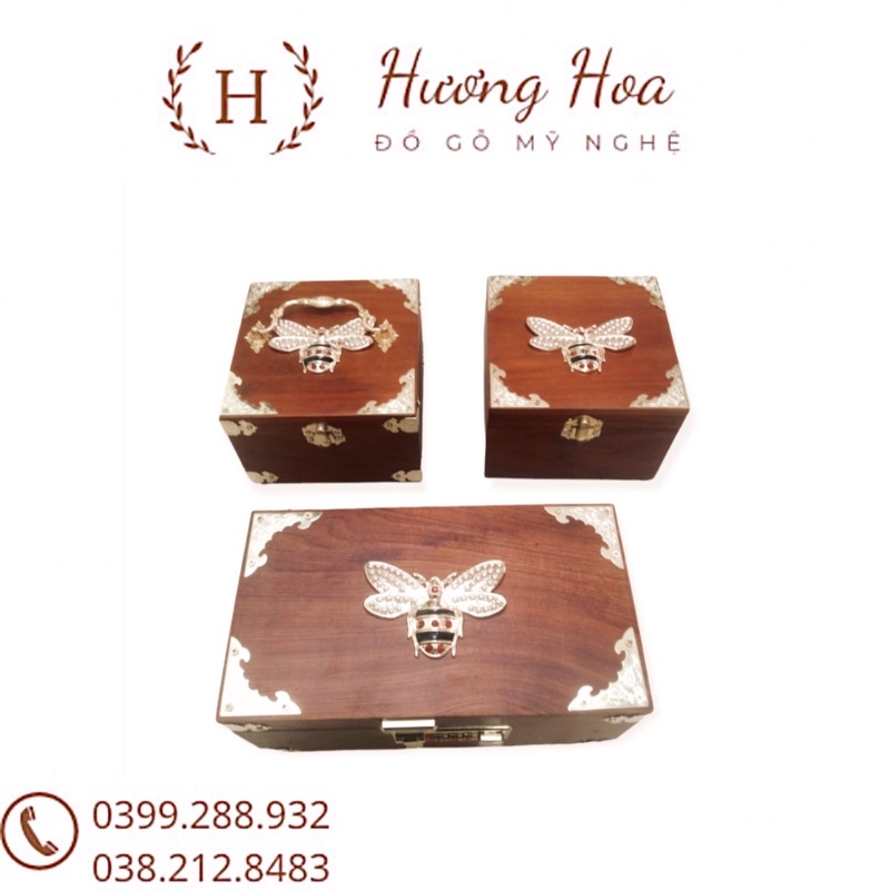 Hộp Đựng Đồ Trang Sức,Tiền Tiết Kiệm Gỗ Hương Có Khoá Mật Mã