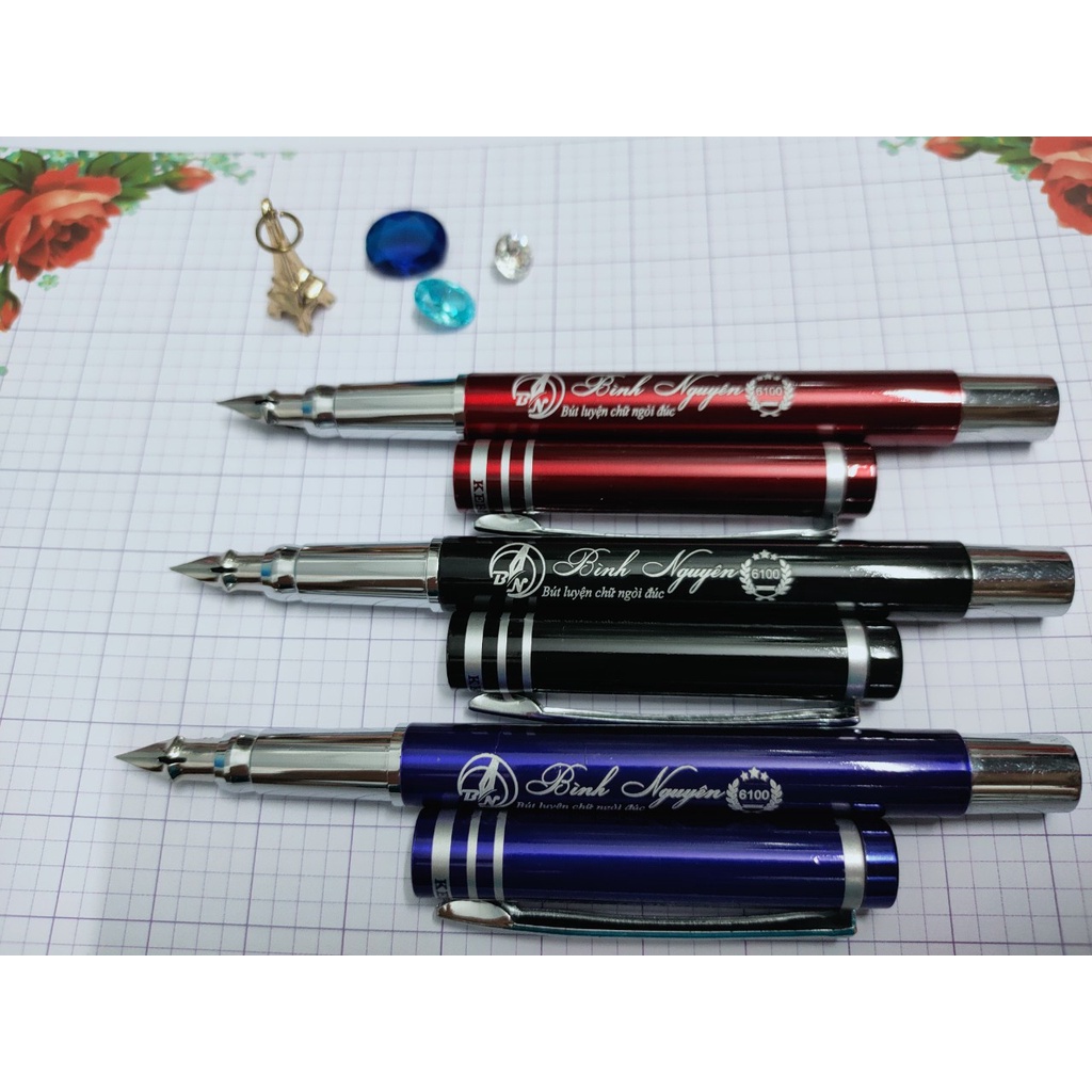 Bút máy luyện chữ đẹp nét thanh đậm ngòi Thép Bình Nguyên 6100