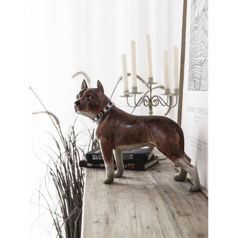 Tượng Chó Săn BullDog Phong Cách Châu Âu Trang Trí Phòng Khách Tượng Phong Thủy Bàn Làm Việc Home Decor Bàn Giám Đốc