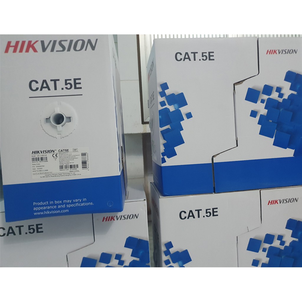 Dây Cáp Mạng Hikvision 8 Lõi Đồng lên tốc độ 1000, Nhựa Chống Cháy Chuyên Dụng Cho Camera POE - Chính hãng