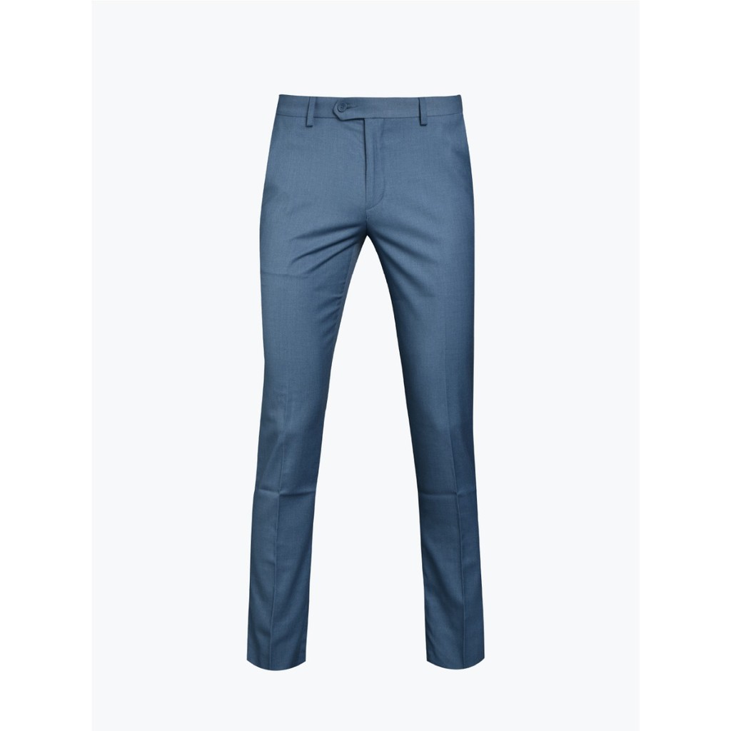 Quần âu owen màu xanh regular fit tăng đơ 2 cạp QRT22421