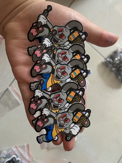 TEM STICKER NHỎ DÁN XE NGẦU BÁ CHÁY - SHOPPHUKIENXE