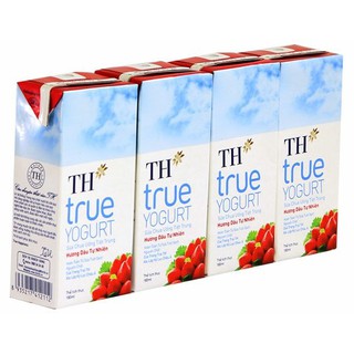 4 lốc sữa chua uống TH cam/dâu/việt quất 180ml