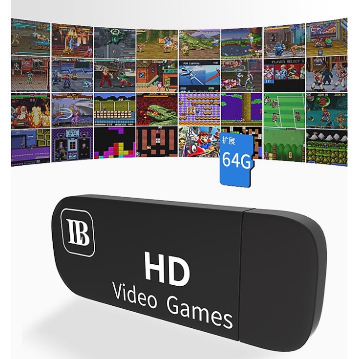 Hà Nội Máy Chơi Game Cầm Tay 4 Nút 821 trò, HDMI - Kết Nối Tivi Tặng Thẻ Nhớ 64G - Kèm 2 Tay Cầm Không Dây