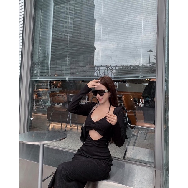 Đầm thun body mix bra  mặc được hai kiểu tôn dáng Yn HM2T BOUTIQUE