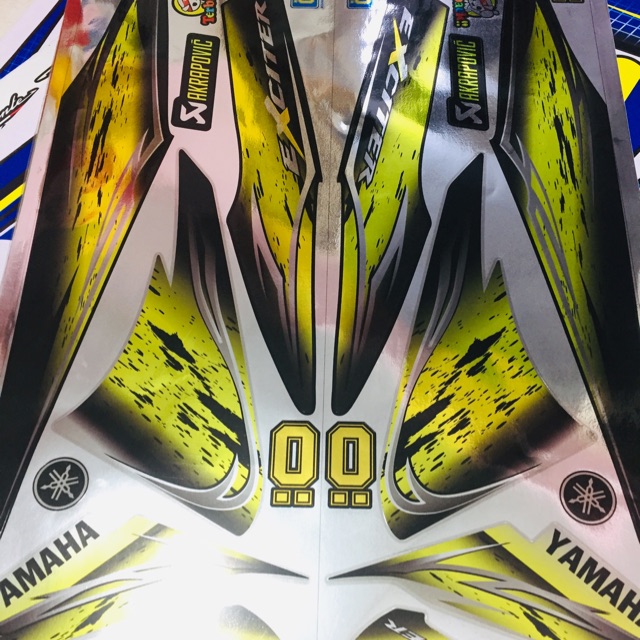 Tem rời ex 2006 vàng đen chất liệu decal Crom