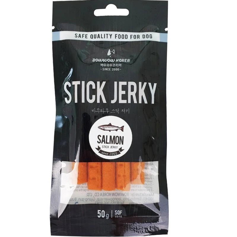 Bánh Thưởng Mềm Dạng Que Cho Chó Vị Gà, Phô Mai, Cá Hồi Stick Jerky Bowwow 50g